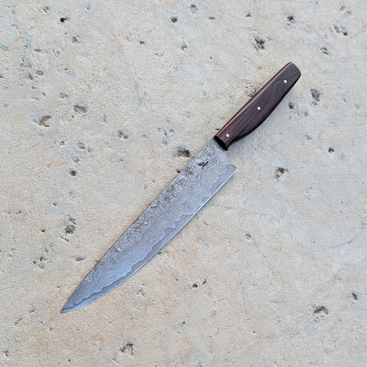 180mm Damascus Clad Petty Knife, Cocobolo Handle