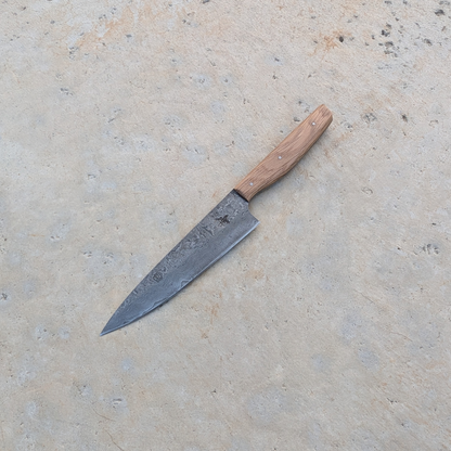 140mm Damascus Clad Petty, Oak