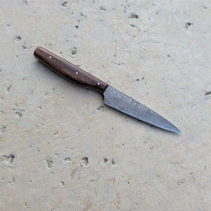 111mm Damascus Clad Petty, Acacia