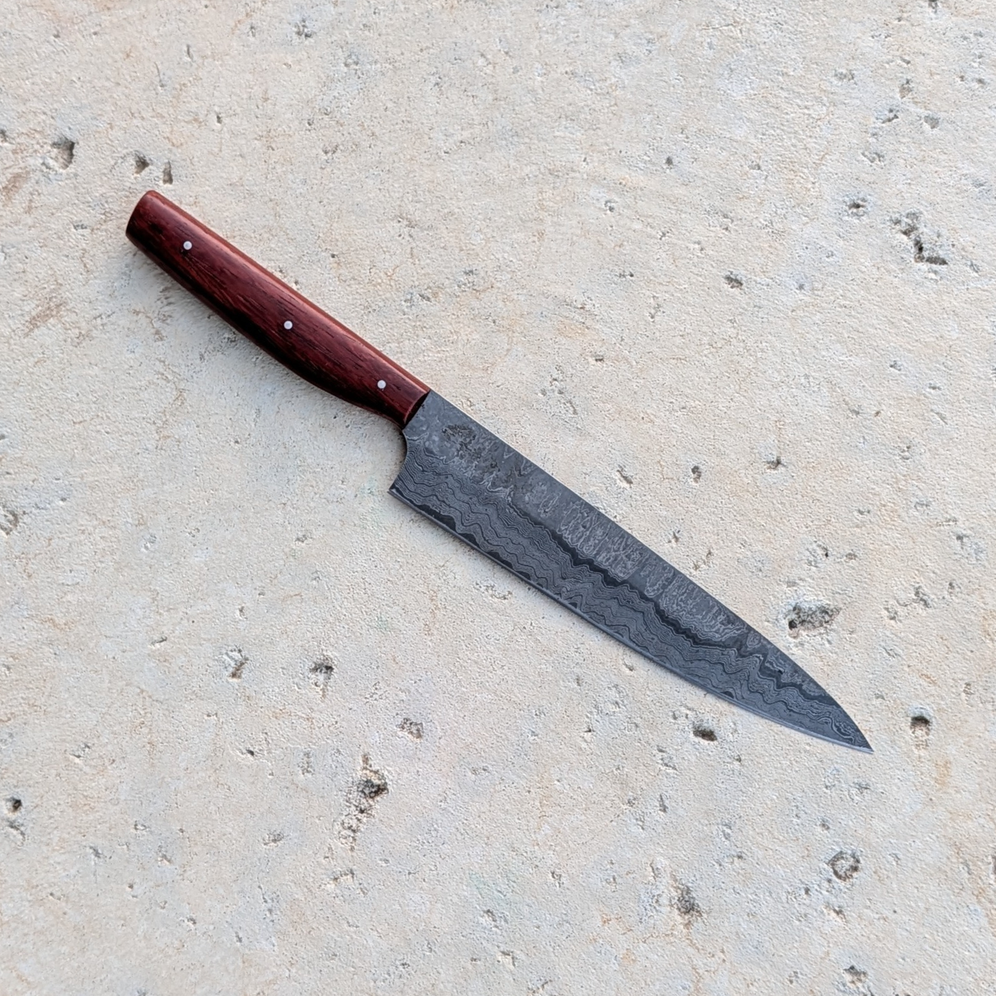 175mm Western Petty Knife, African Padauk
