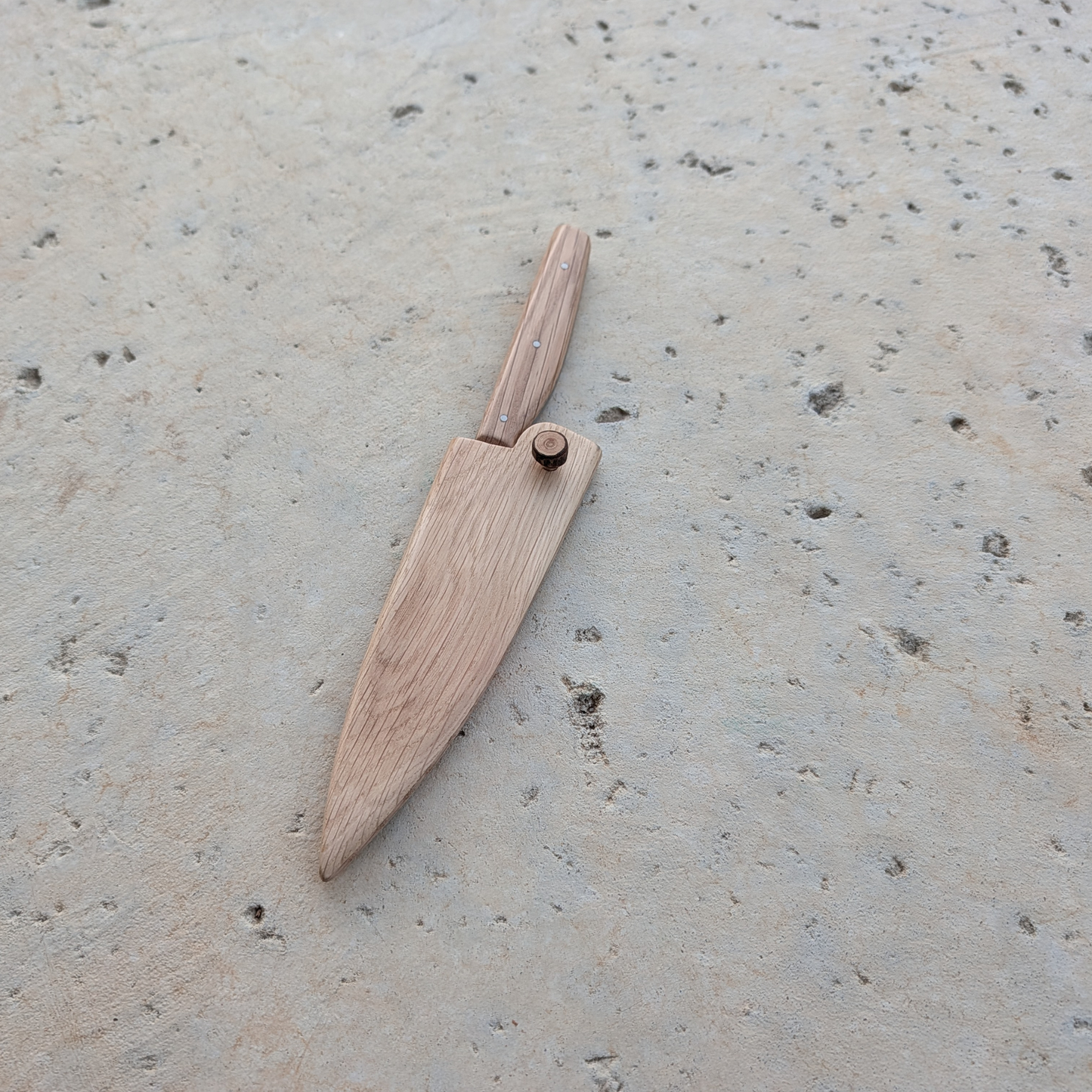 121mm Damascus Clad Petty, Natural Oak