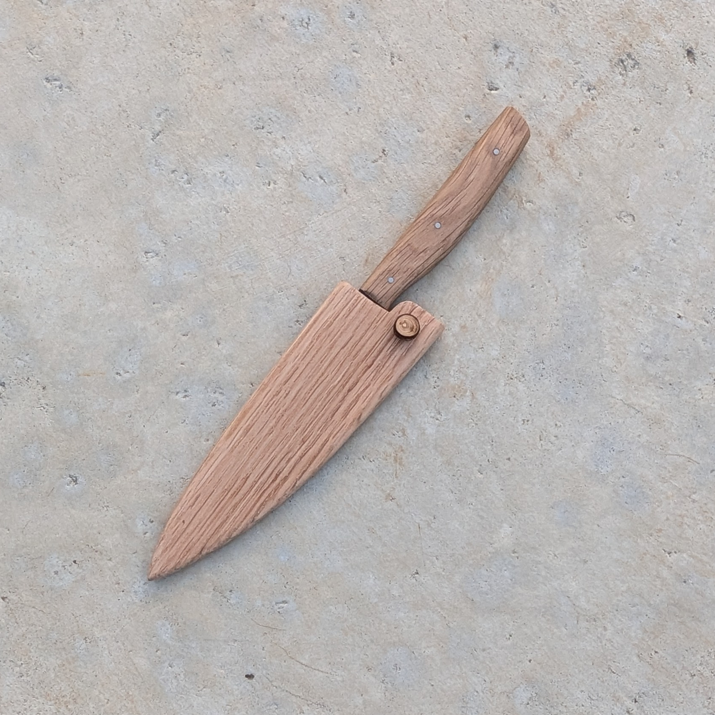 140mm Damascus Clad Petty, Oak
