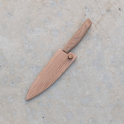 140mm Damascus Clad Petty, Oak