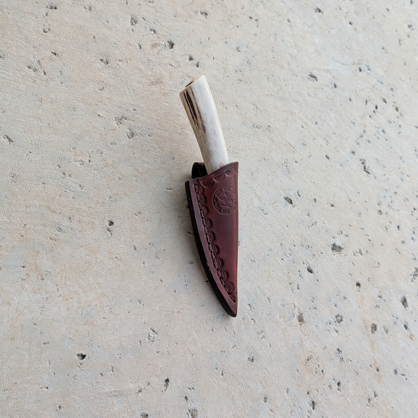 76mm Damascus Clad Skinner, Stag Horn