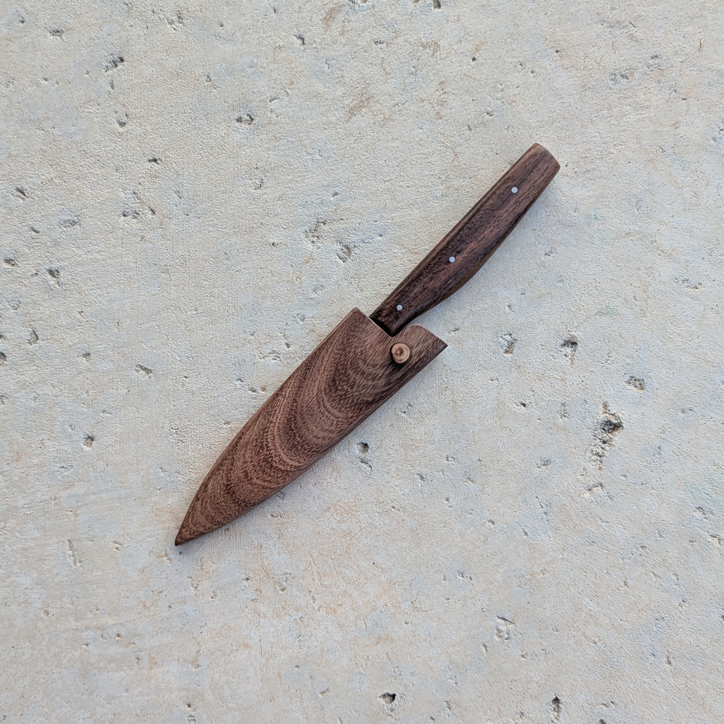111mm Damascus Clad Petty, Acacia