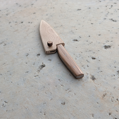 121mm Damascus Clad Petty, Natural Oak