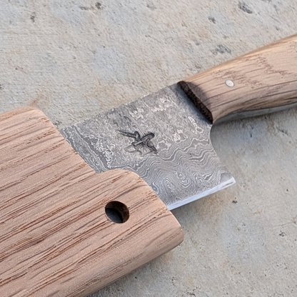 140mm Damascus Clad Petty, Oak