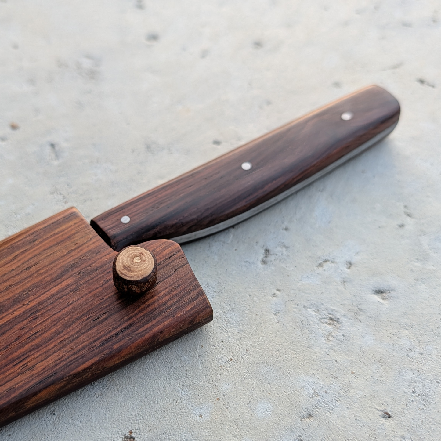 178mm Damascus Clad Petty, Cocobolo