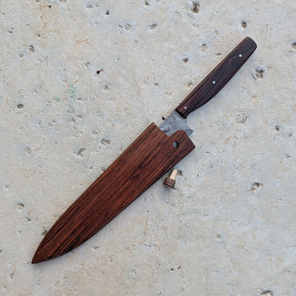 178mm Damascus Clad Petty, Cocobolo